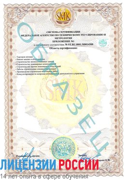 Образец сертификата соответствия (приложение) Богородск Сертификат OHSAS 18001